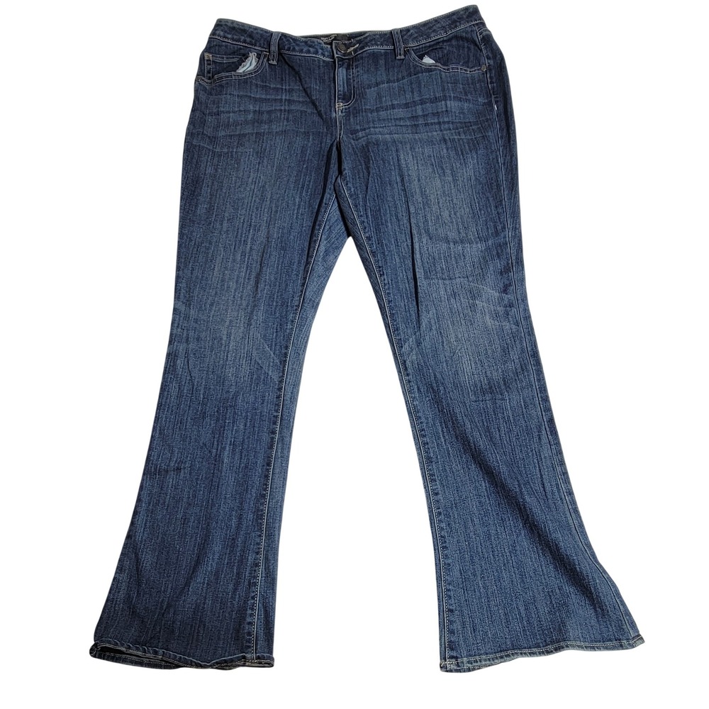 Simply Vera Vera Wang Bootcut Jeans Womens 16 Mid Rise Blue Denim Stretch